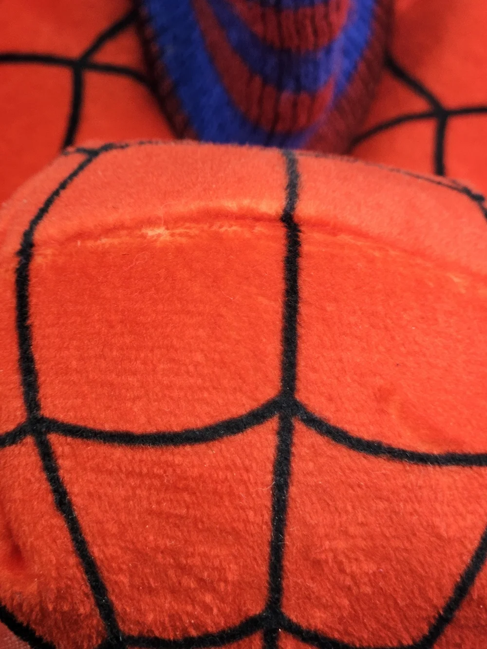 Marvel Child Spiderman Red & Blue Plush Slippers Size 11/12